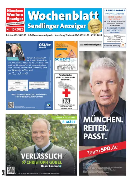 Wochenblatt - Sendlinger Anzeiger B Cover